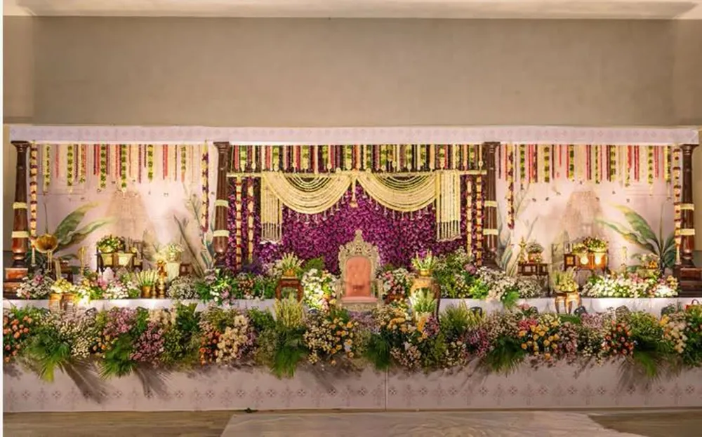 Purple gold long stage — Panigrahana decor portfolio